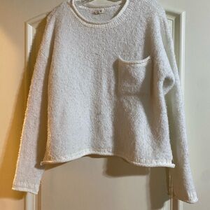 a.n.a Soft White Knit Top